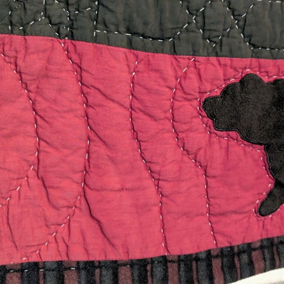 Woolrich Quilt Covers Bear Patchwork Twin Cabin Cottagecore - Picture 4 of 8